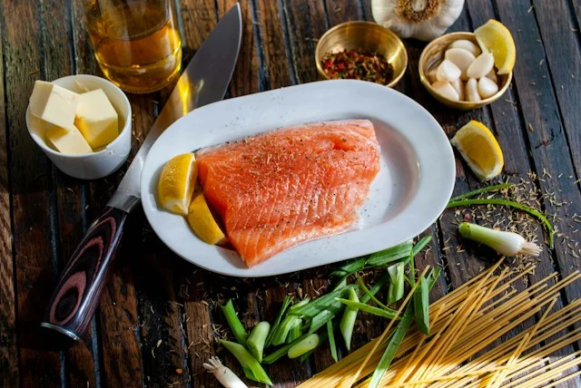 Ilustrasi quick air fryer salmon recipe in 15 minutes